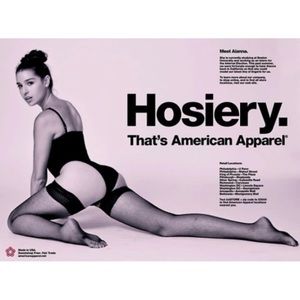 American Apparel fishnet hold up stockings